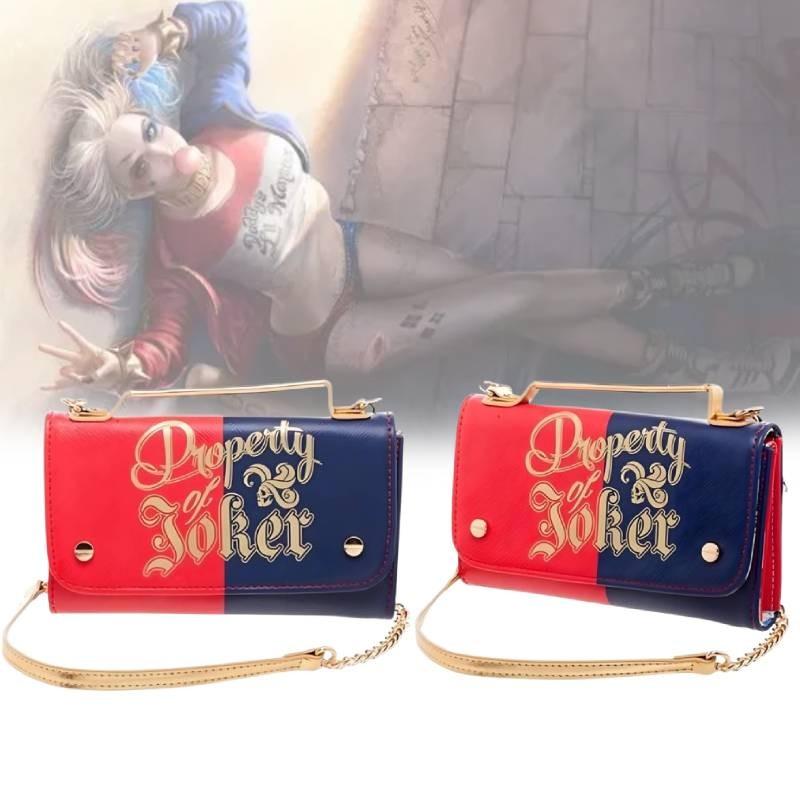 Suicide Squad Umhängetasche aus PU-Leder mit Metallkette für Damen Reiseaccessoires