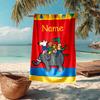 Custom Name Ultra-Soft Beach Towel with Maisy Mouse Theme,Ideal for Pool - Camping, Diving - Perfect Travel Essential, Vibrant Beach Towel.