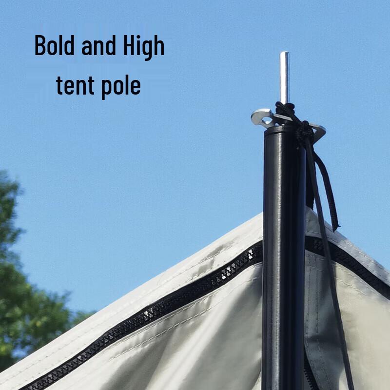 Hedawu Outdoor Hexagonal Sunshade Tarp with Detachable Mosquito Net