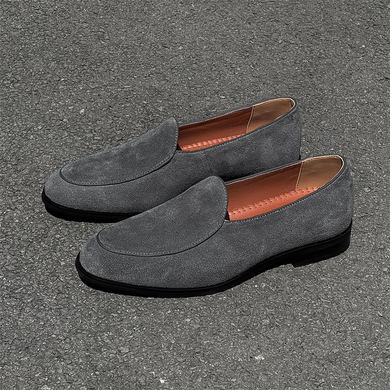 Spring and summer new casual comfortable shoes matte one-pedal British lazy loafers leather shoes Doudou shoes tide 941212-X