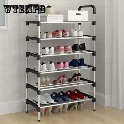 3/4/5/6 Schichten Edelstahl Schuhregal Mehrschichtiger Schuhschrank Aufbewahrungsorganisator Wohnzimmer Schlafzimmer Platzsparendes Schuhregal