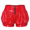 Womens Patent Leather Bubble Shorts