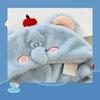 Korean Style Ear Protection Hat Cartoon Plush Pullover Hats Plush Earmuffs Cap  Cycling Riding