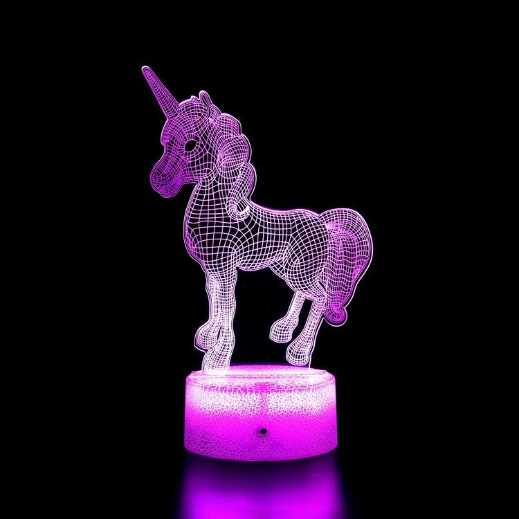 Pegasus Unicorn Geometric Horse LED Touch Remote Control, Creative Gift with Seven Colors