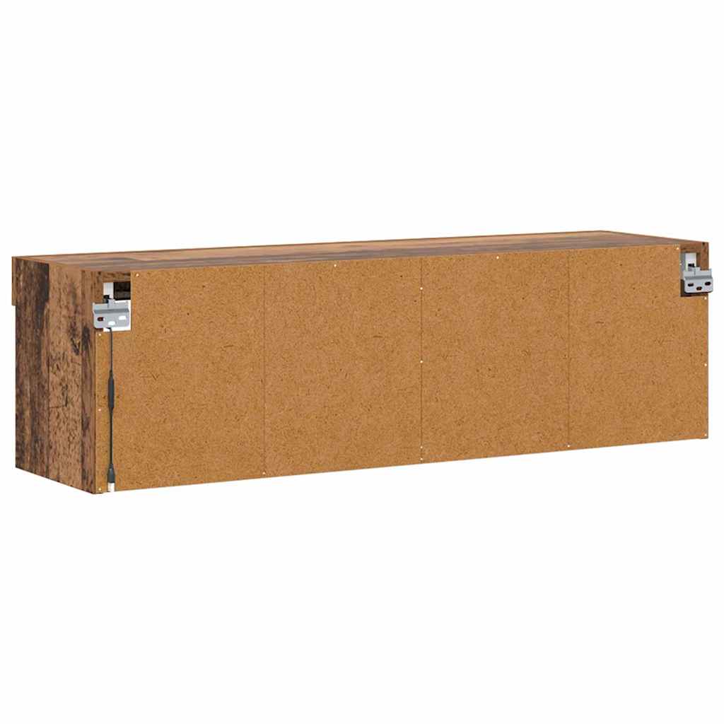 LED TV Cabinet Set in Reclaimed Wood Style 100 x 30 x 30 cm Particleboard