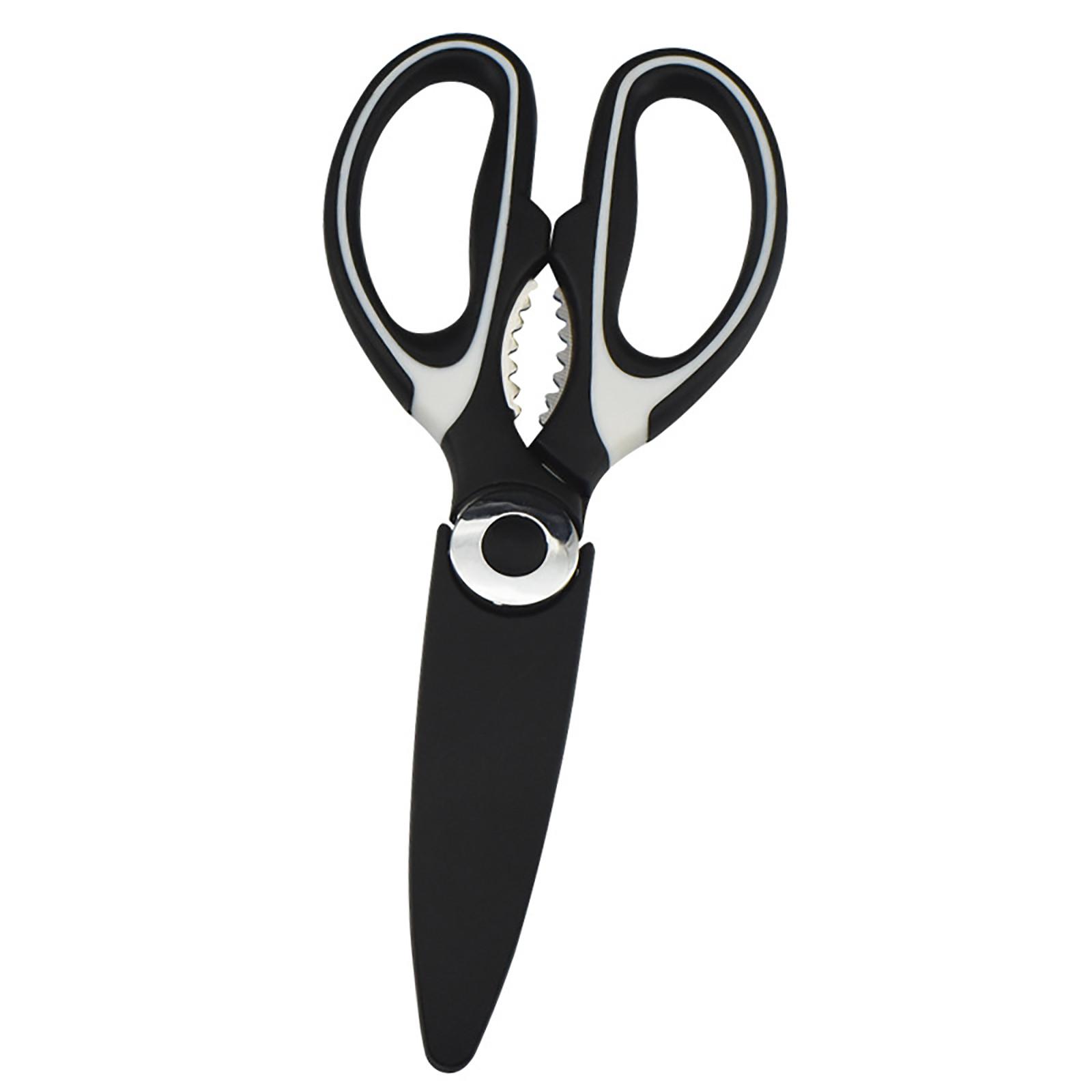 

(Никита) Кухонные ножницы Многоцелевые прочные кухонные ножницы из нержавеющей стали с крышкой One Size чёрный