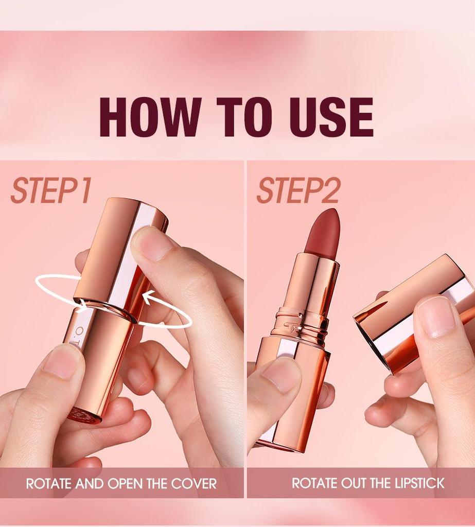 O.TWO.O Mist Kiss Langanhaltender Matter Samt-Lippenstift in Light Mist.