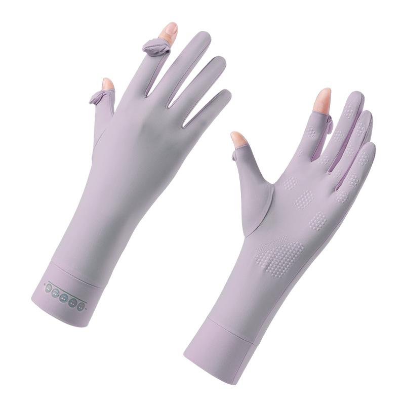 

BEPAN Women Extended Wrist Sunscreen Gloves Summer Thin Touchscreen Breathable Non Slip Sun Protection Gloves For Driving Outdoor Use