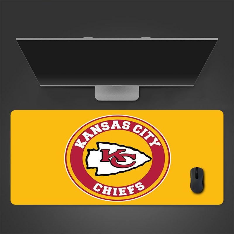 KC Chiefs logo Mouse Pad, Large Gaming Desk Mat, Non-slip XXL Mousepad for Laptop & Tablet, Mini PC Playmat with Stitched Edges