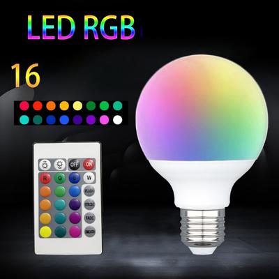 16 Farben Multicolor RGB LED Birne E27 Sockel 220V Beleuchtung Dimmbar 24 Tasten Fernbedienung Atmosphäre Neonlicht