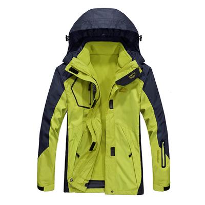 Outdoor Two-piece Set of Fleece Lining, Thickened Windproof and Waterproof Plus Fat Plus Size Three-in-one Jacket