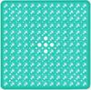 1pc Square PVC Bath Mat, 21x21in, Non-slip Shower Mat with Draining Hole And Powerful Suction Cups, Anti-slip, Machine Washable