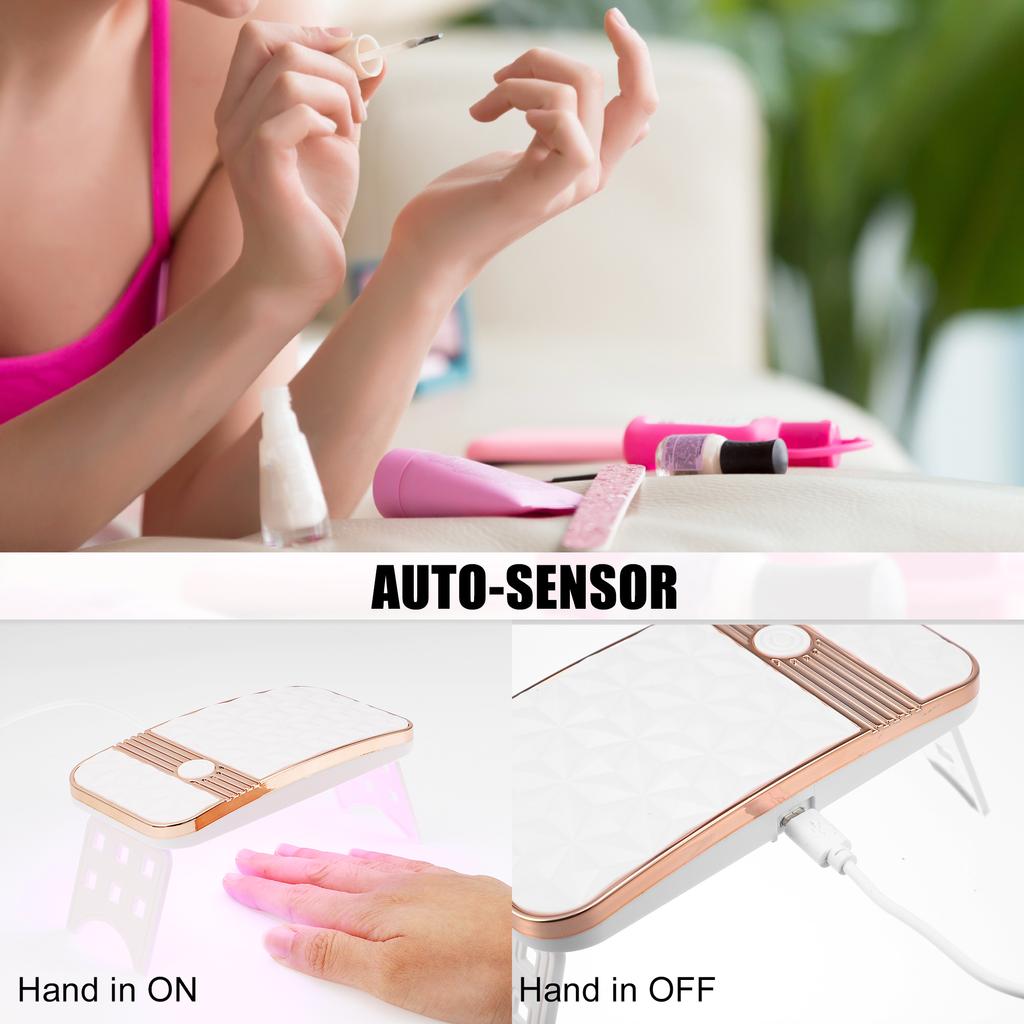 54W UV-LED Portable Nail Drying Lamp With 2 Timers UV Light Gel Nail Manicure Cabin 18PCS LED Lamps Nails Dryer Tools