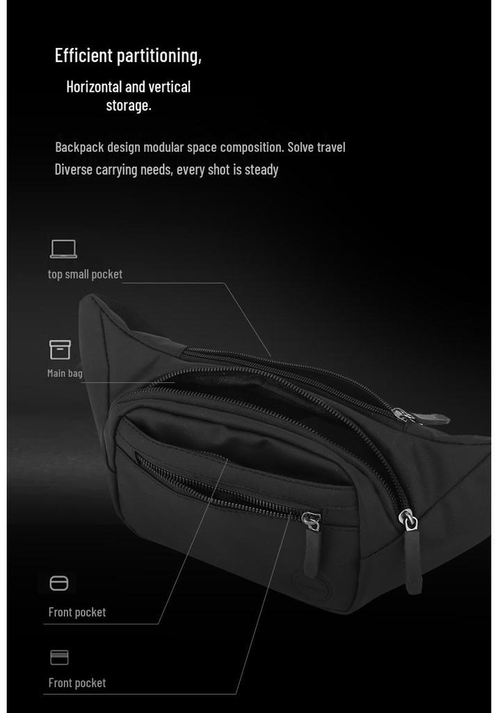 Men's Multi-Purpose Outdoor Waist Bag – Casual Travel Crossbody Sling Bag