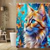4Pcs Dreamy Cat Shower Curtain Set with Non-Slip Bath Mat, Toilet Lid Cover, Contour Rug & 12 Hooks, Bathroom Decor