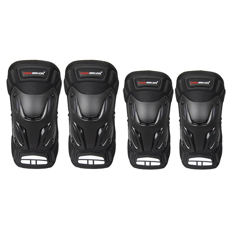 Motorcycle Knee Elbow Pads Set Riders Cycling Protective Gear Safety Equipment Adult Unisex PP Hard Shell