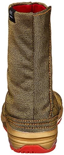 Margo Air Jog V (Five) Tabi Socks, Festival Drum Design, Air Cushion, Made in Japan, Limited Edition, 6-Ply Kohaze, Unisex, Adult, Gold, 29.0 cm, 2E
