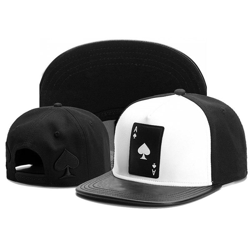 King Leather Playing Card Embroidered Baseball Caps Hip Hop Caps For Men Women Outdoor Sun Hat Unisex Adjustable Snapback Hats