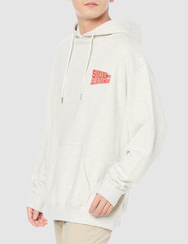 Hoodie BTTF Print Fleece Sweat Hoodie for Men 70084 Oatmeal M [IMPROVES] [SIDEWAYSTANCE]