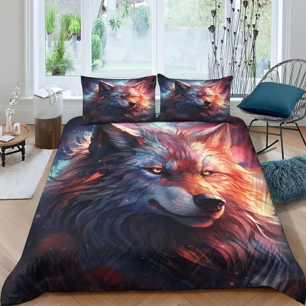 Animal Printing Kit 3D Digital Printing Quilt Cover, Bedding Three-Piece Set