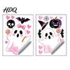 Decorative Glass Clings 2 Sheets Halloween Cartoon Ghost Window Cling Spooky Decal Sticker Waterproof Static for Holiday Party Decals