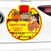 Thank You for Understanding: Creative Cartoon Female Driver Magnetic Car Sticker