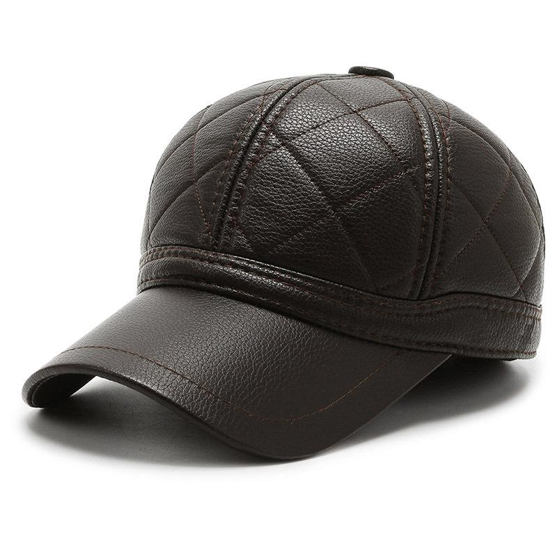 peaked cap autumn and winter thickened baseball cap warm men's fleece thickened old man hat ear protection hat tide