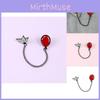 Adorable Cartoon Chain Jewelry Brooch Featuring Cute Red Balloon And Boat Design
