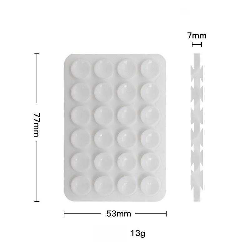 Double Sided Silicone Phone Suction Cup 40 Pieces Magnetic Phone Stand Strong Adhesive Phone Back Sticker Phone Accessories