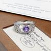 Medieval Court Style Retro Enamel Dripping Oil Ring Female Flower Butterfly Niche Light Luxury High-End Ring