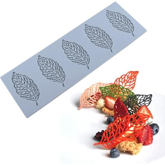 Hollow Leaf Silicone Mold Chocolate Candy 3D Hollow Leaf Candy Mold Food Cooking Meals Decorations Fondant Mold Polymer Clay Molds (Honeycomb 11.76 x 3.84 x 0.08 inch