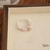 Korean Natural Stone Bead Open Ring – Stylish Dopamine Accessory for Women