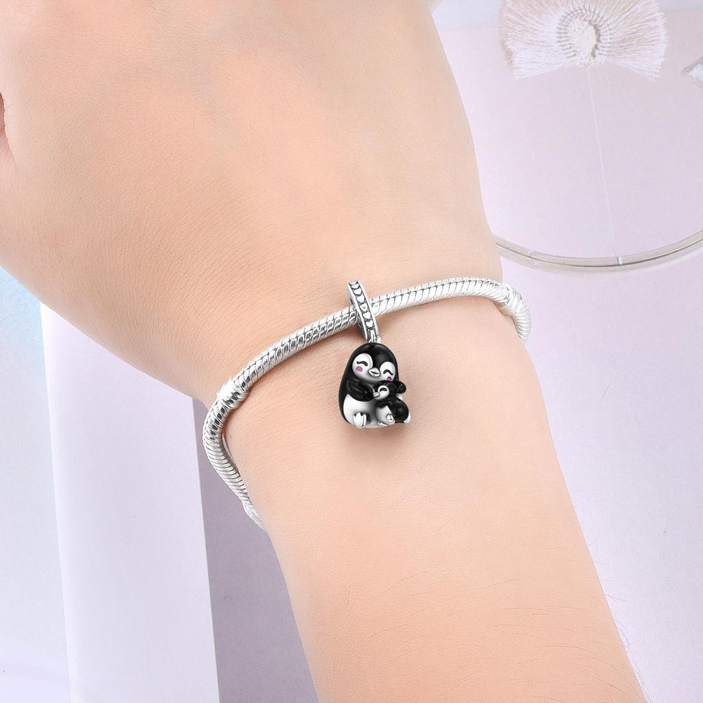 Kupfer Niedliche Pinguin Tiere Anhänger Perlen Original Anhänger Armband Charm Schmuck Party DIY Trendige Geschenke