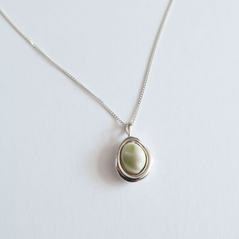 

DOL silver 925 Blooming bud necklace [DOL Spring leaf 01] green