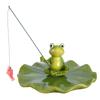 Outdoor Frog Statue Garden Koi Pond Resin Decoration, Frog Decor For Yard Fishing Statue Patio, Lawn Garden Decorative