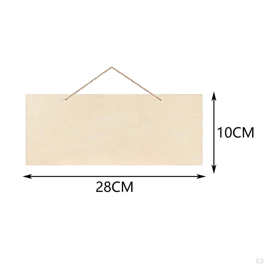 5-Pieces Hanging Wooden Plaques DIY Plain Slices