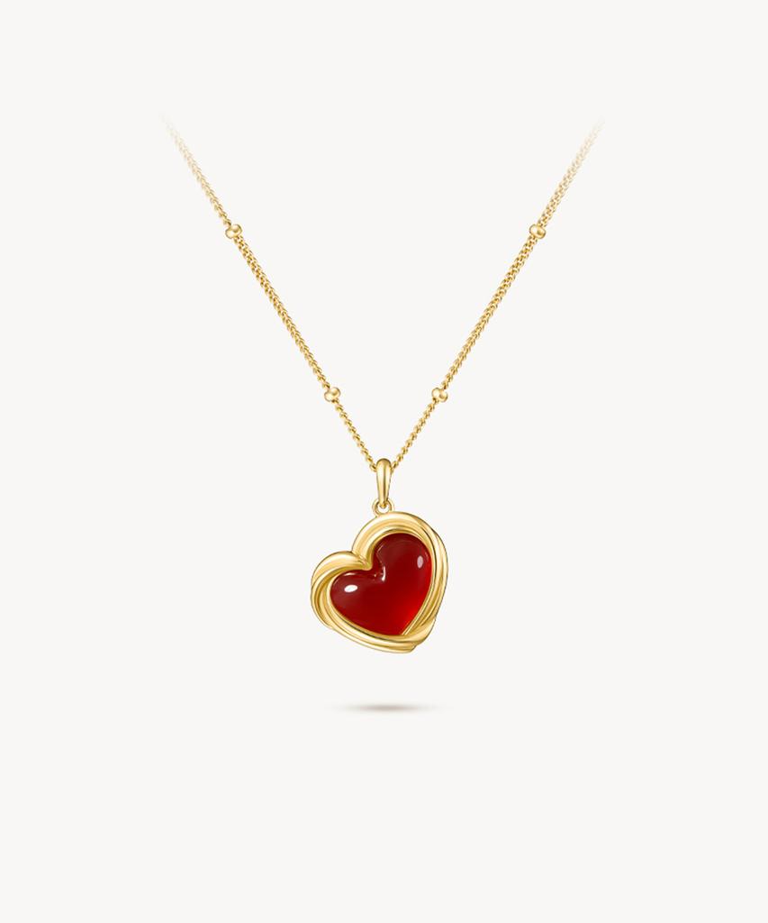 Lola Rose Cookie Heart Carnelian Heart Women'S Pendant Necklace