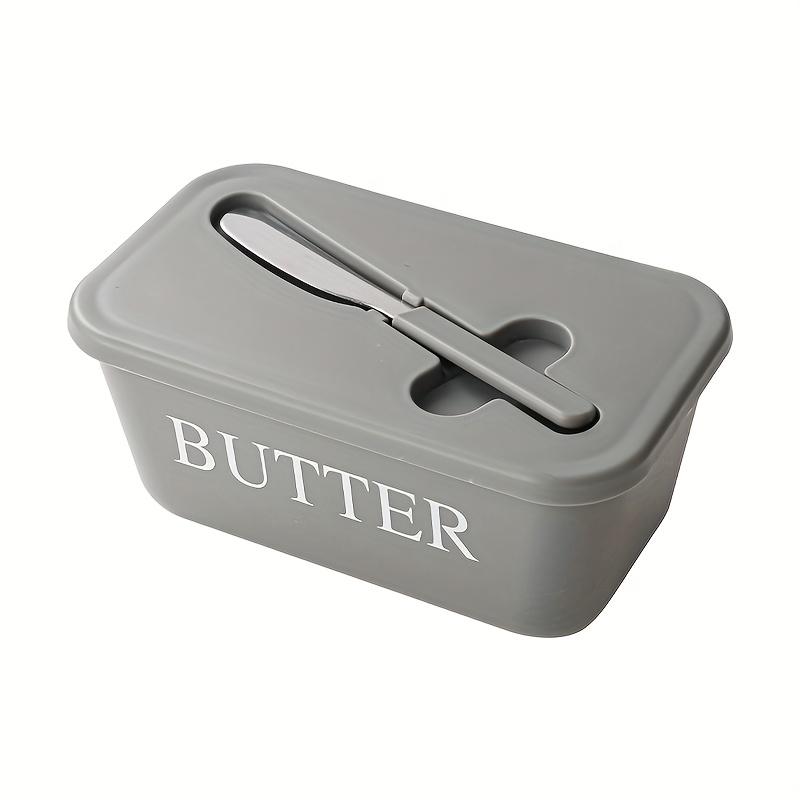 Butter Box with Lid - Airtight Food Storage Container for Butter, spreads, condiments - Clear Lid Window, Space-Saving Kitchen Organizer - Durable