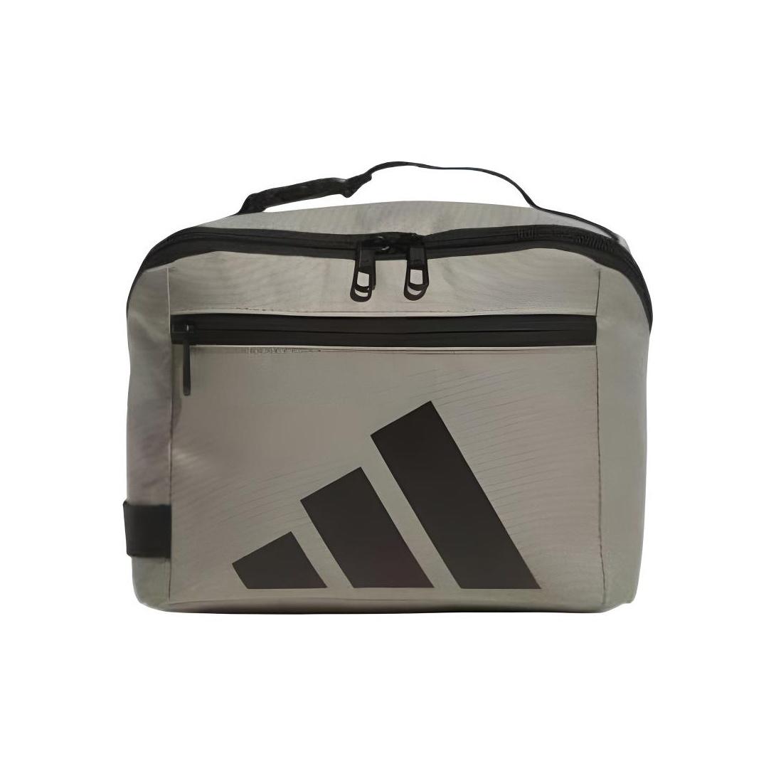 Adidas Affiliate Brand Logo Portable Versatile Travel Storage Bag Unisex Bags Silver Black JK3486 Silver & Black
