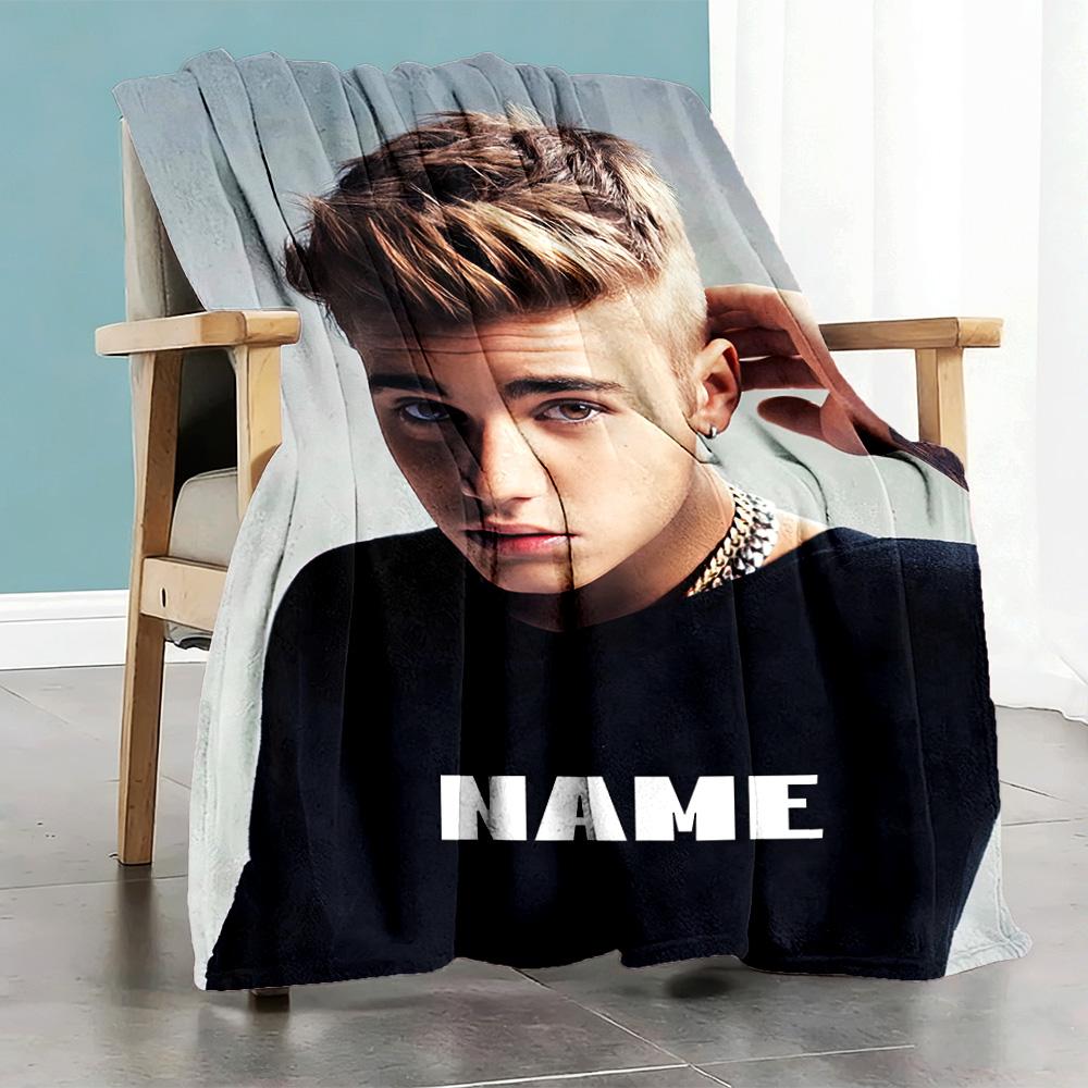Modern Hairstyle Confidence Customize Text Blanket Cozy Personalized Blanket Durable Comfort Suitable for Picnics Bedding Livingroom Bed