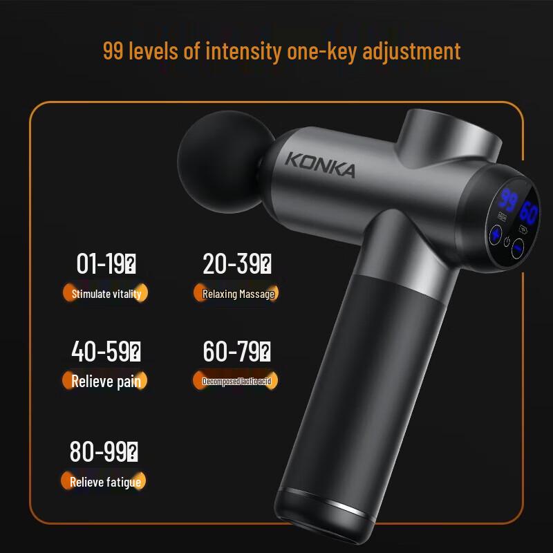 KONKA 8808 Mini Electric Fascia Gun Muscle Massager CN Plug (adapter Included)