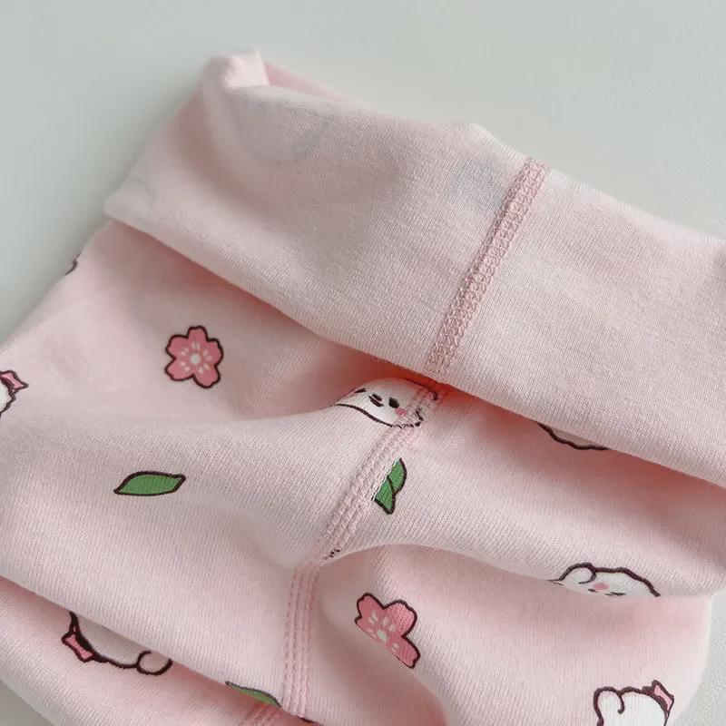 Babymütze aus reiner Baumwolle zum Schutz der Fontanelle - Süßes Prinzessinnen-Design, Doppellagig für Frühling, Herbst und Winter