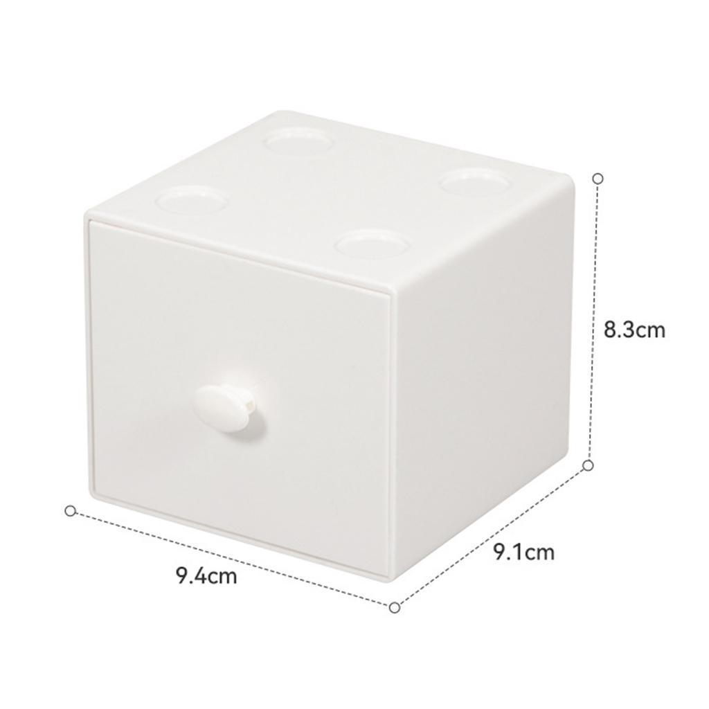 Desktop Storage Box PS    able Desk   Building Block with Drawer for Home Dorm School   Supply Accessory