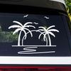 Hawaiian Sunset Beach Windmill Reflective Car Window Sticker