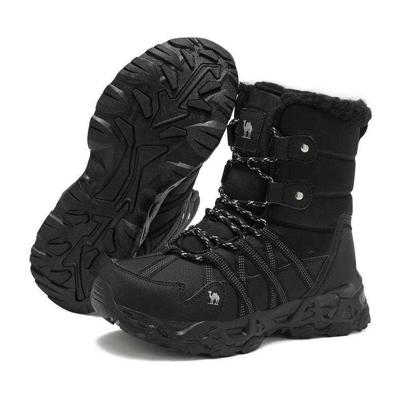 

Popular outdoor high-top velvet thickened snow boots thermal shoes outdoor new non-slip and wear-resistant mountaineering shoes 41 чорний