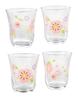 Decor Line Tumbler Set, Flower Pink, 230ml, Made In Japan, Dishwasher Safe, Glass Set, Glass Cups, Tumblers, G310-T294