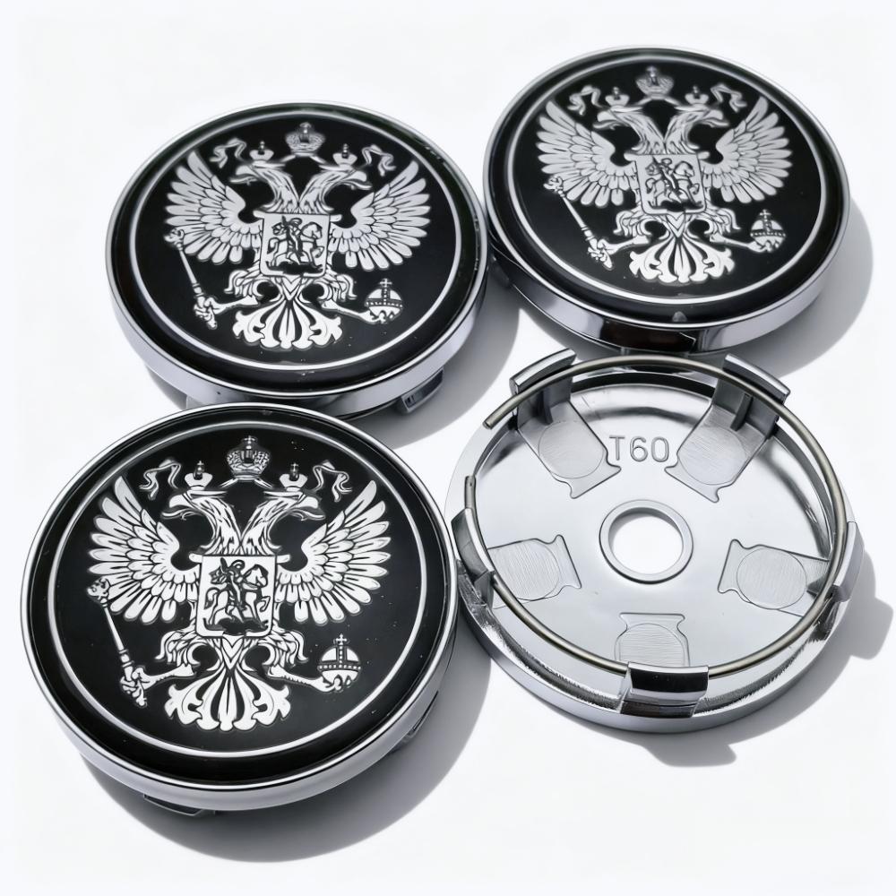 4pcs Russian Coat of Arms Logo Emblem Car Wheel Center Caps 60MM 56MM Wheels Hub Cap Rim Hubcaps Dust Cover Replace Accessories