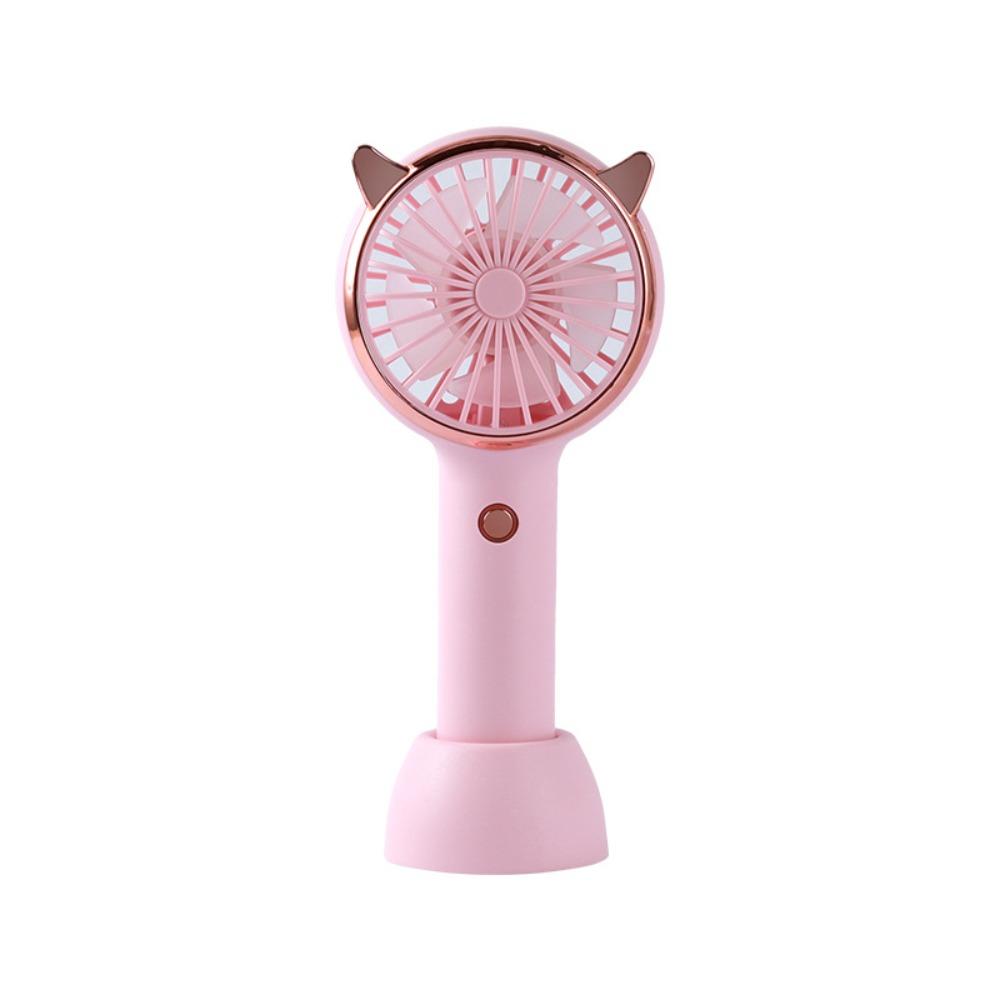 

LED Lamp Cat Ear Portable Fan Handheld Cooling Fan Creative Small Electric Fan Household Dormitory