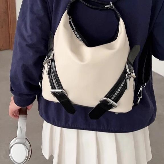 Feminine style university backpack fashionable and trendy large capacity Korean-style bag