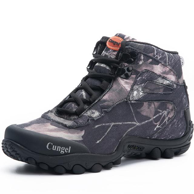2025 Men Tactical Shoes High Top Hiking Durable Waterproof Anti-Slip Outdoor Climbing Trekking Shoe Military Tactical Low Boot